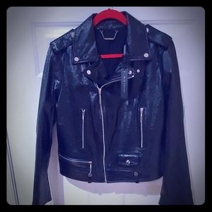 Brand New Elie Taheri Glossy Leather Jacket